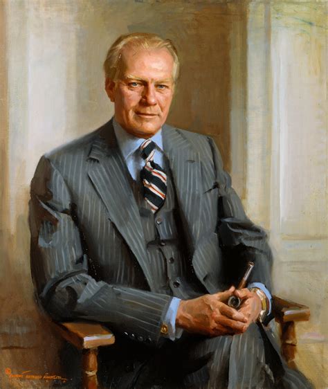 Vose Galleries - Former President Gerald Ford by Everett Raymond Kinstler