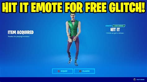 HOW TO GET THE HIT IT EMOTE FOR FREE IN FORTNITE (FREE HIT IT) - YouTube