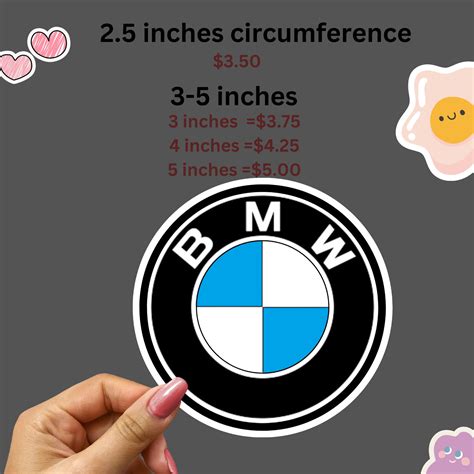 Waterproof BMW Sticker, Vinyl Car Decal, Perfect Father's Day Gift ...