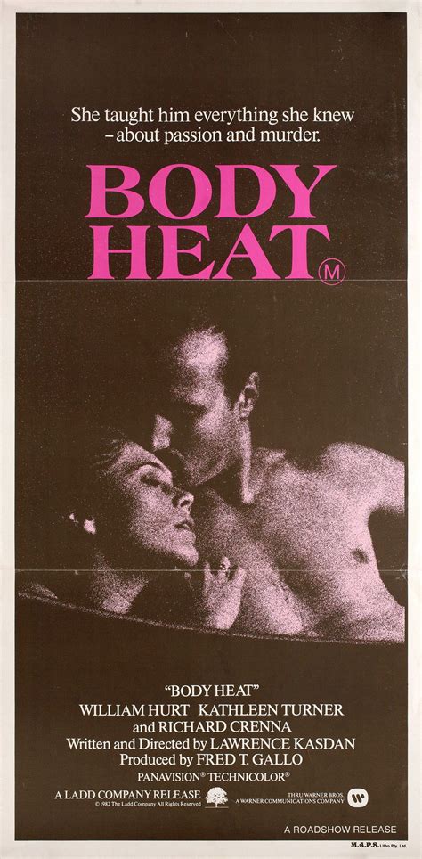 Body Heat 1982 Australian Daybill Poster - Posteritati Movie Poster Gallery