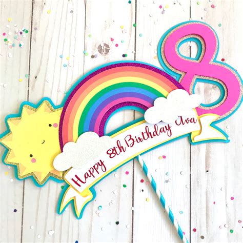 Rainbow Birthday Banner Rainbow Birthday Decorations - Etsy