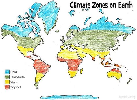 Color A Map of Climate Zones - Layers of Learning | Climate zones, Weather and climate, Climate ...