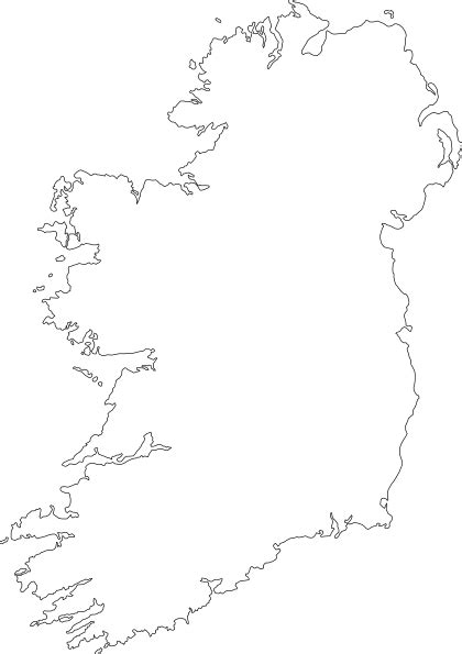 Large Blank Map Of Ireland