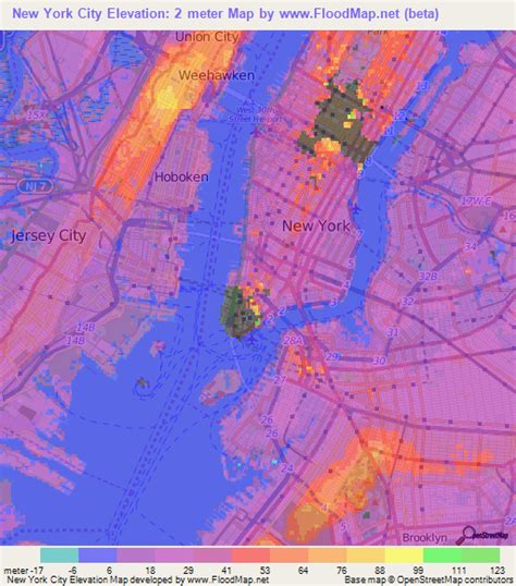 Elevation of New York City,US Elevation Map, Topography, Contour