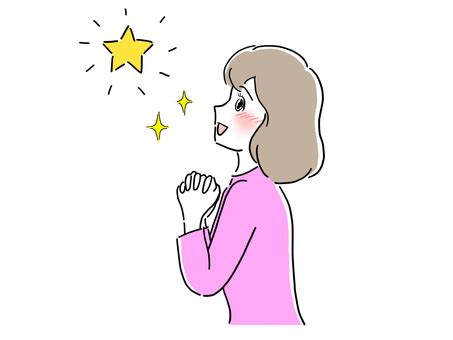 Free Vectors | Young woman who found the star of hope