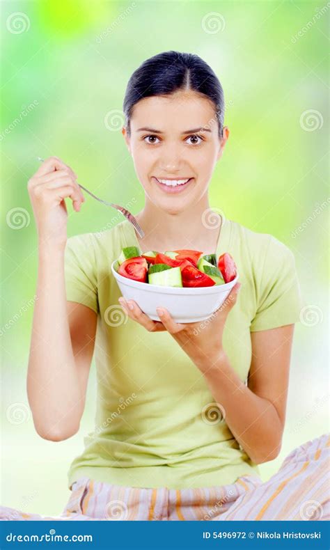 Woman Eating Healthy Food Stock Photography - Image: 5496972