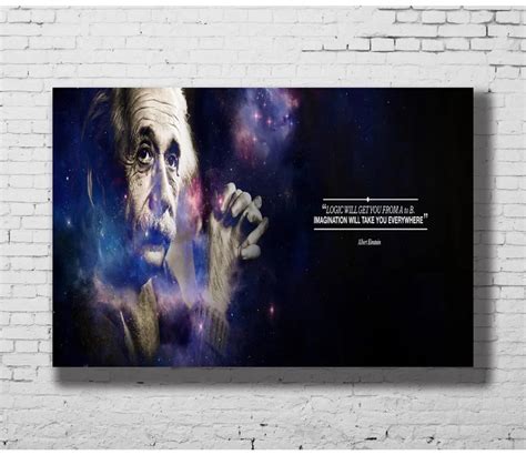 G 034 Albert Einstein Quote Motivation 04 Fabric Home Decoration Art Poster Wall Canvas 12x18 ...