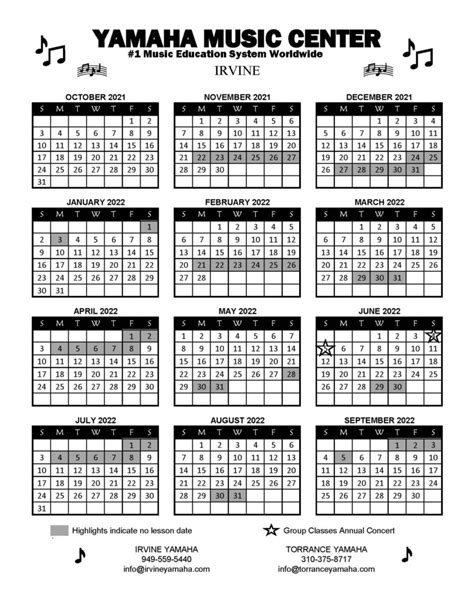 Irvine Calendar