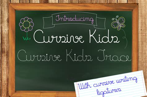 Fonts Cursive Kids and Cursive Kids Trace (13009) | Script | Font Bundles