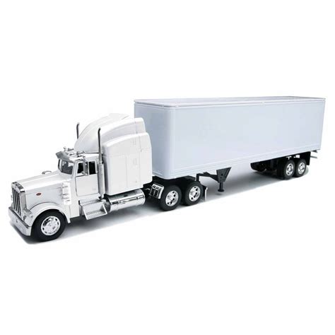 1:32 Scale Peterbilt 379 With Dry Van - All-White Toy Truck Trailer - Walmart.com - Walmart.com