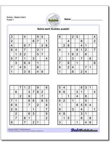 Free Printable Hard Sudoku 4 Per Page - Sudoku Printable