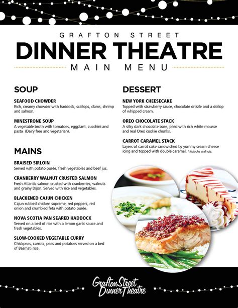 Food Menu - Grafton St Dinner Theatre