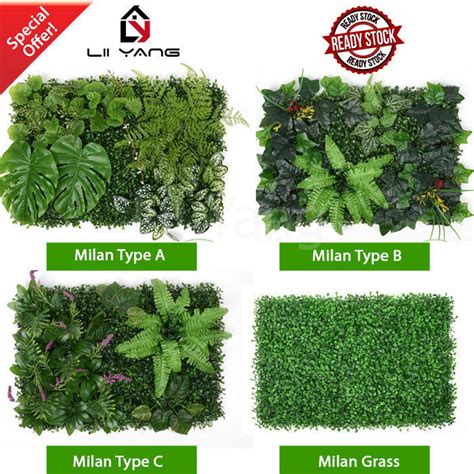 Artificial Plastic Milan Grass Plants Wall Lawns Turf Plants Garden Ornament Plastic Lawns 40CM ...