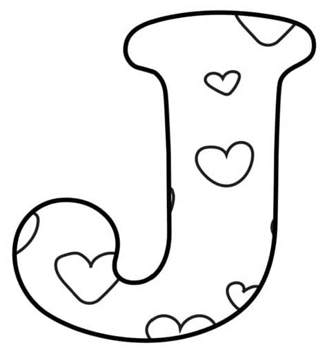 Free Printable Bubble Letters: Valentine Bubble Letter J