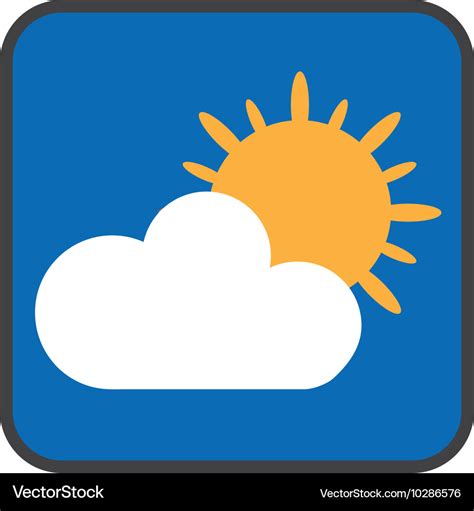 Weather app icon isolated Royalty Free Vector Image