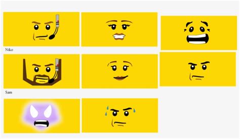 Lego Face Expressions Svg