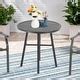 Outdoor Bistro Table, Patio Metal Round Coffee Table - Bed Bath ...