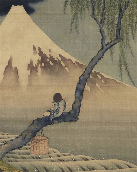 Katsushika Hokusai: Boy Viewing Mount Fuji (detail), 1839 | Japanese ...