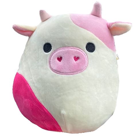 Squishmallow Evangelica 11 Inch Pink Cow 2022 Valentine Kellytoy Soft Plush Gift ...