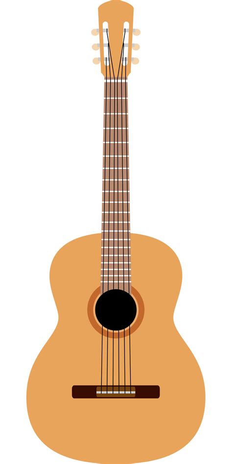 Acoustic guitar light brown musical instrument drawing free image download