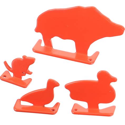 4 Pcs Practice Small for Shooting Range Accessories Animal Metal Silhouette Targets Farm Animals ...