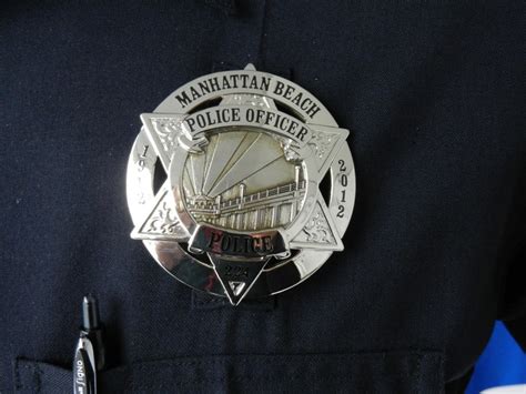 The new Manhattan Beach Centennial Police Badge! | Police badge, Badge ...