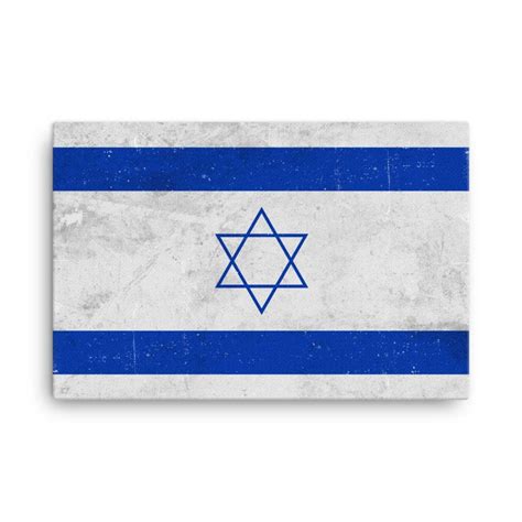 Israel Flag, Israel Flag Art, Israeli Flag, Israel Flag Wall Art, Israel Canvas, Israel Flag ...