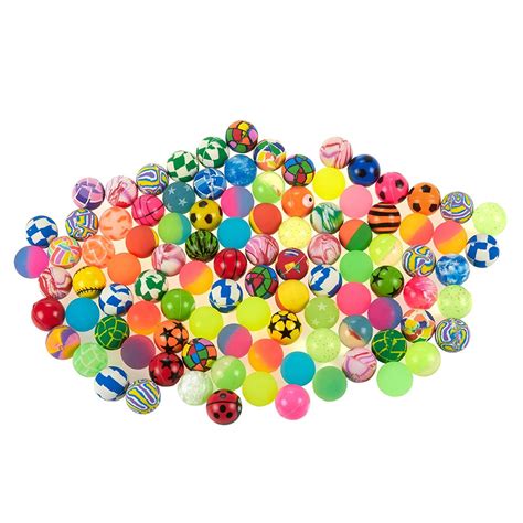 Bouncy Balls Party Favors - 100-Count Super Bouncy Balls Bulk, Colorful High Bouncing Balls ...