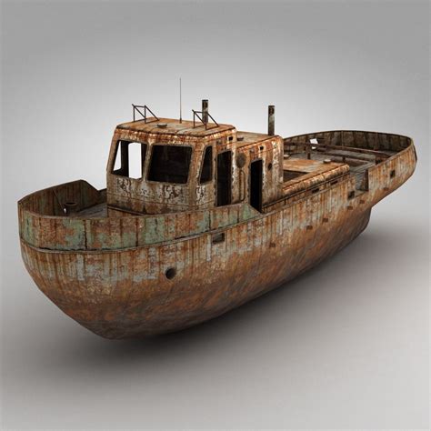 3d model rusty boat | Boat, 3d model, Model railway