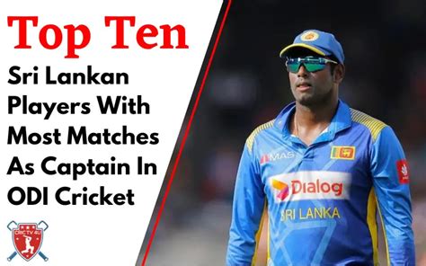 Top 10 Sri Lankan Players With Most Matches As Captain In ODI Cricket ...