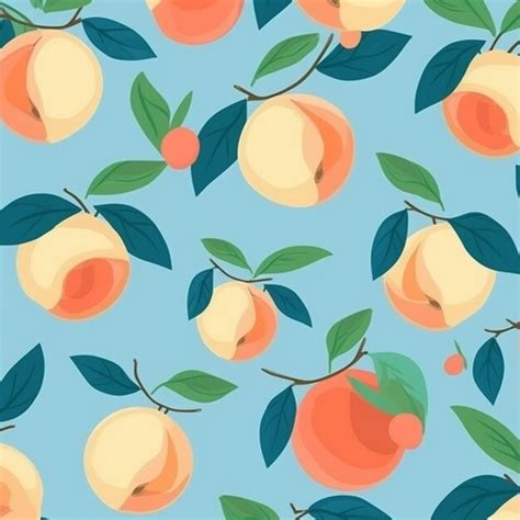 Premium AI Image | peach design art decorative illustration