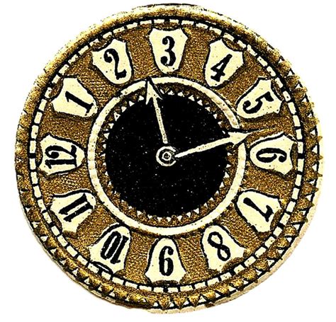 Clock Faces Steampunk Vintage Labels, Vintage Ephemera, George Nelson Wall Clock, Painted Side ...