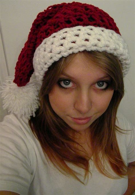 Crochet Santa Hat :) · A Novelty Hat · Crochet and Sewing on Cut Out + Keep