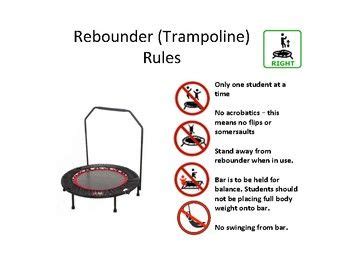 Rebounder (Trampoline) Safety Rules Visual | Trampoline safety, Rebounder trampoline, Rebounding