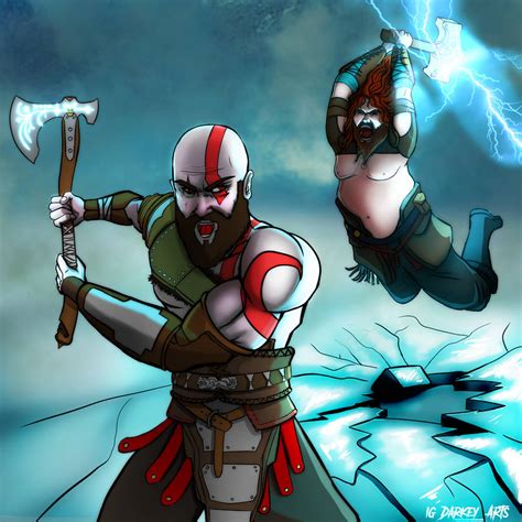 Kratos Vs Thor FanArt God of War Ragnarok by DarkeyArts on DeviantArt