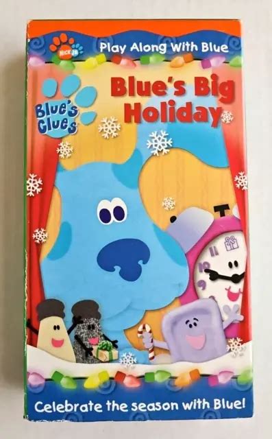 BLUES CLUES BIG Holiday VHS Video With Steve Nick Jr Snowy Day ...