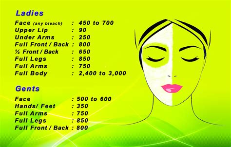 Unisex Salon Price List | Rever Salons