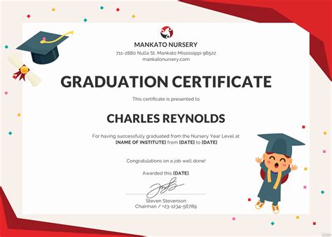 √ 20 Preschool Graduation Certificate Editable ™ | Dannybarrantes Template