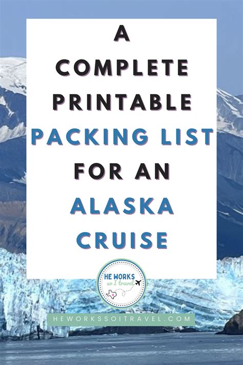 Cruise Packing Checklist, Alaska Cruise Packing List, Cruise Travel ...