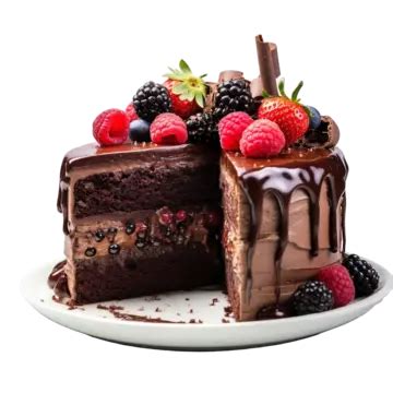 Slice Chocolate Decoration With Fruit, Chocolate Cake, Happy Birthday ...