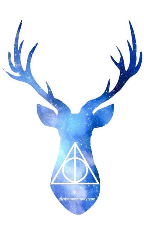 Harry Potter stag patronus with deathly hallows symbol tattoo idea ...