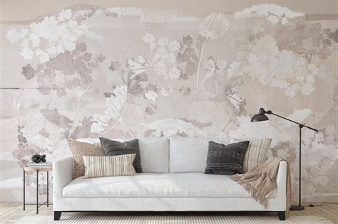 Floral Wallpaper Peel and Stick Self Adhesive Wild Flowers Murals Wall ...