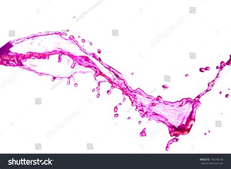 Pink Water Splash On White Background Stock Photo 199749140 - Shutterstock