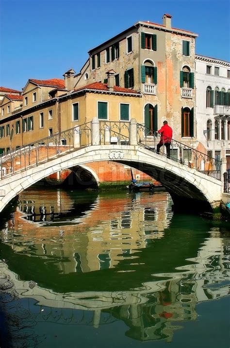 Small bridge over venetian canal in ... | Stock image | Colourbox