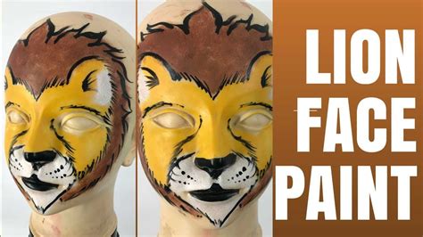 Lion Face Painting Tutorial - How to Face Paint a Lion 🦁 - YouTube