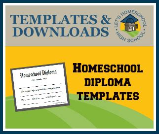 FREE Homeschool Highschool Diploma Templates