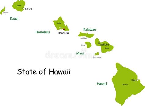 Hawaii map stock vector. Illustration of country, detail - 10362318