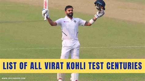 List of Virat Kohli Test Centuries (Complete Stats) - CricIndeed