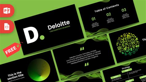 Free Deloitte PowerPoint Template - Prezentr