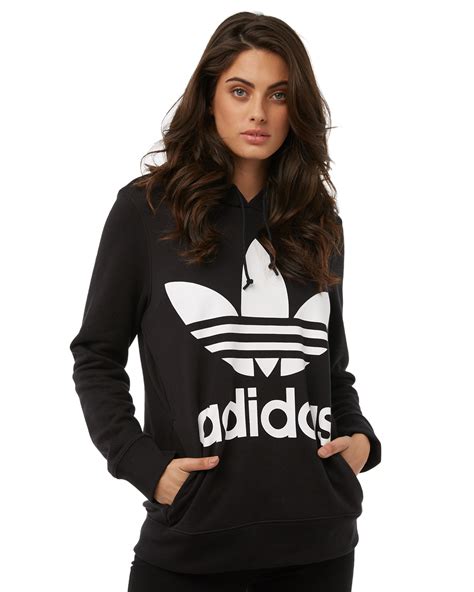 Adidas Womens Trefoil Hoodie - Black | SurfStitch